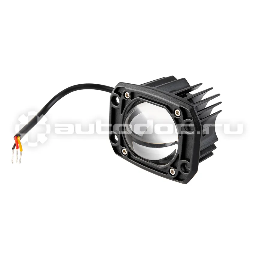 SKYWAY Фара светодиодная OFF ROAD 81*63*57мм прямоугольная 12V | 24V 15W 6000K | 3000K 2 диода Дальний
