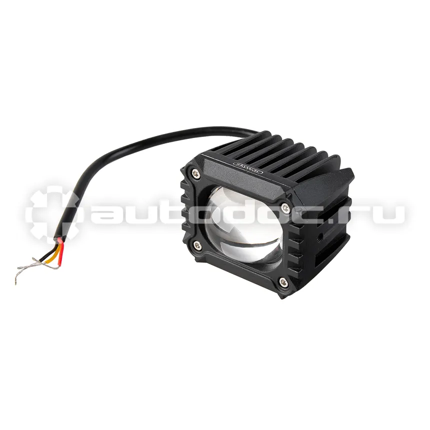 SKYWAY Фара светодиодная OFF ROAD 68*56*52мм прямоугольная 12V | 24V 15W 6000K | 3000K 2 диода Дальний
