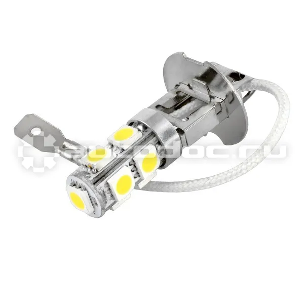SKYWAY Автолампа диод H3 12V 9 SMD диодов 1-конт Белая Ближний, дальний, противотуманные min 2