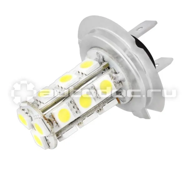 SKYWAY Лампы диод H7 12V 18 SMD диодов 1-конт Белая Ближний, дальний, противотуманные min2
