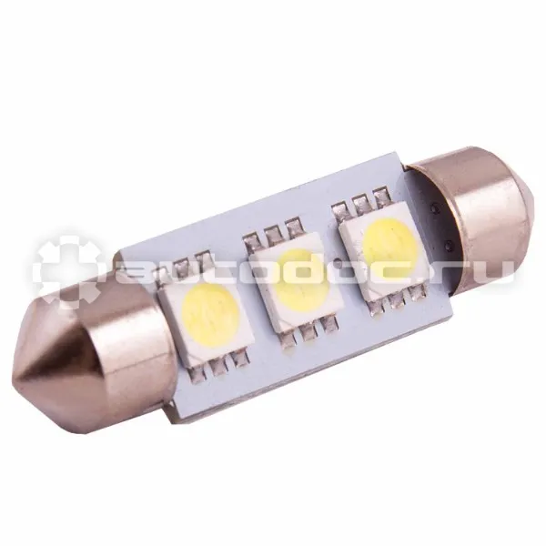 SKYWAY Лампы диод T11(C5W) 12V 3 SMD диода 1-конт 39мм Белая Cалон, номер min2
