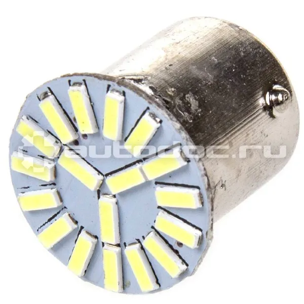SKYWAY Лампы светодиодные диод S25 (P21W) 12V 18 SMD диодов 1-конт BA15s Белая