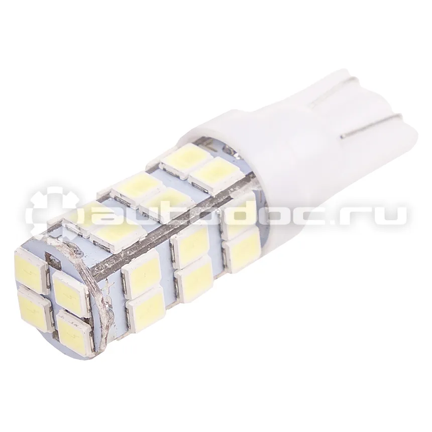 SKYWAY Автолампа диод T10 (W5W) 12V 28 SMD диодов 1-конт Белая (в компл. 2 шт.)
