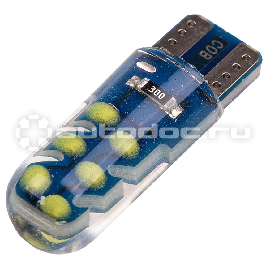 SKYWAY Автолампа диод T10 (W5W) 12V 12 COB диодов 1-конт Белая (в компл. 2 шт.)