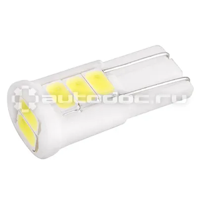 SKYWAY Автолампа диод T10 (W5W) 12V 8 SMD диодов без цоколя 1-конт Белая