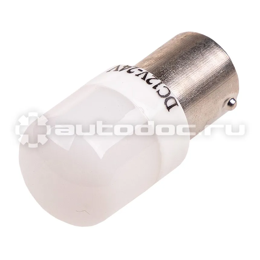 SKYWAY Автолампа диод S25 (P21W) 12-24V 6 SMD диодов BA15s 1-конт биполярная Белая Противотуманные, стопы, задний ход, повороты