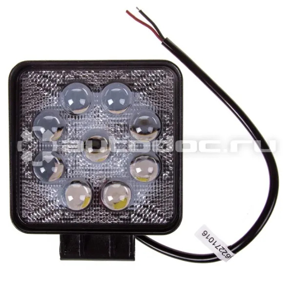 SKYWAY Фара светодиодная OFF ROAD 107*107(126)*45мм квадратная 12V | 24V 27W 6000К 9 диодов Дальний св