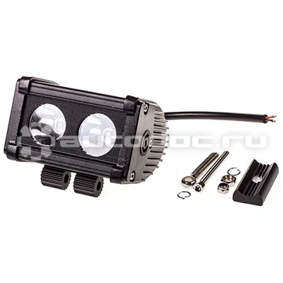 SKYWAY Фара светодиодная OFF ROAD 110*95мм прямоугольная 12V | 24V 20W 6000К 2 диода Ближний свет