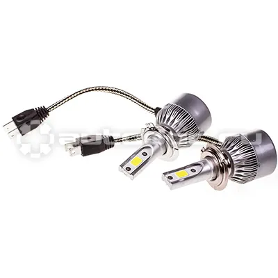 SKYWAY Лампы-LED (аналог ксенона) H7(C6) 12 | 24V 26W 6000K 4000Lm 1-конт комп.2 шт радиатор+вентилятор охл