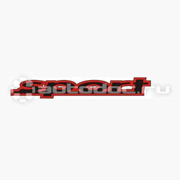 SKYWAY Шильдик металлопластик SW "SPORT" Черный (Наклейка) 140*20мм