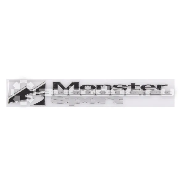 SKYWAY Шильдик металлопластик SW "MONSTER SPORT" Черный (Наклейка) 150*25мм
