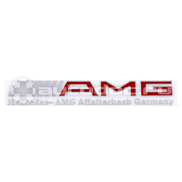 SKYWAY Шильдик металлопластик SW "AMG" Красный (Наклейка) 150*25мм