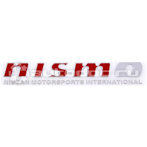 SKYWAY Шильдик металлопластик SW "NISMO" Красный (Наклейка) 150*25мм