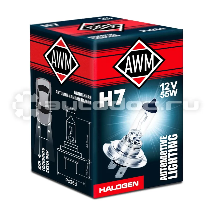 AWM Лампа галогеновая H7 PX26D