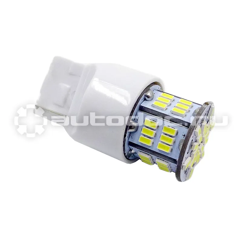 AVS Лампы светодиодные T20 T113B  | белый | (W3*16D) 54SMD 3014, 2 contact