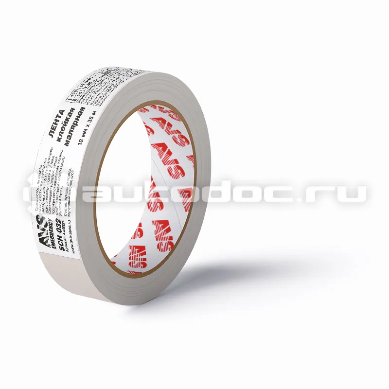 AVS Лента клейкая малярная (бежевый) 18 mm x 35 m SCH-032