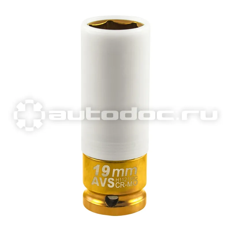AVS Головка торцевая ударная глубокая 6-гранная 1 | 2DR (19 мм) колесная H11219IС