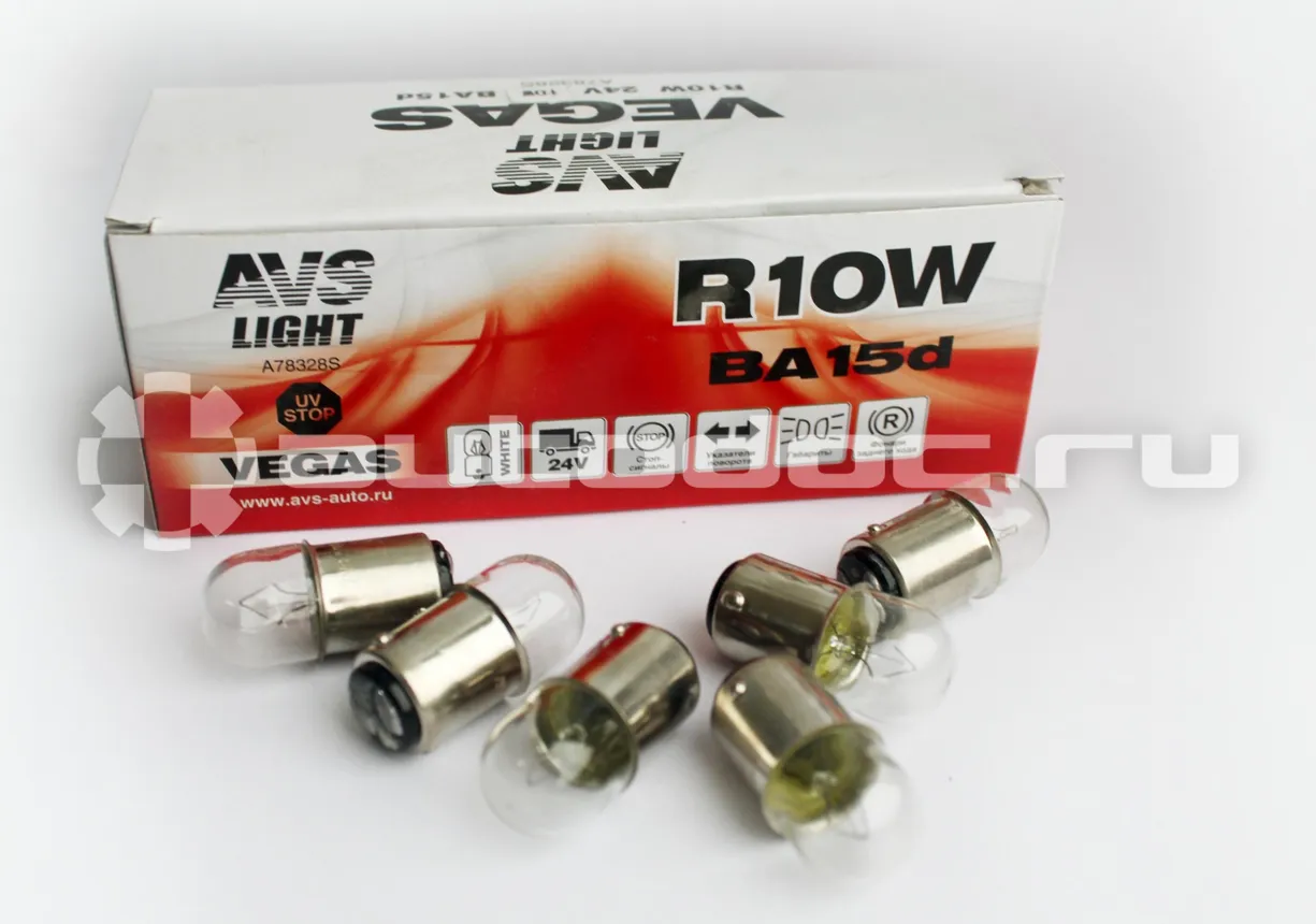 AVS Лампы Vegas 24V. R10W (BA15d)