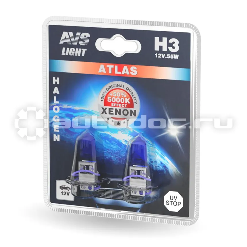 AVS Лампы галогенные H3