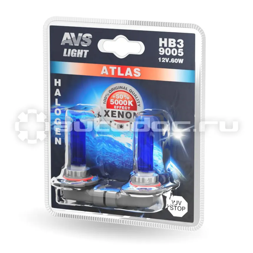 AVS Лампы галогенные ATLAS  | 5000К |  HB3 | 9005.12V.60W
