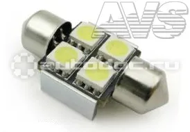 AVS Лампы светодиодные T11 C007  | белый |  (SV8,5 | 8) 4x5050 SMD 31mm CANBUS