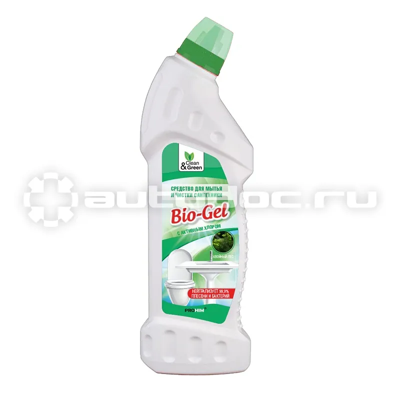 AVS Средство для мытья и чистки сантехники Bio-Gel (с активным хлором) Clean&Green