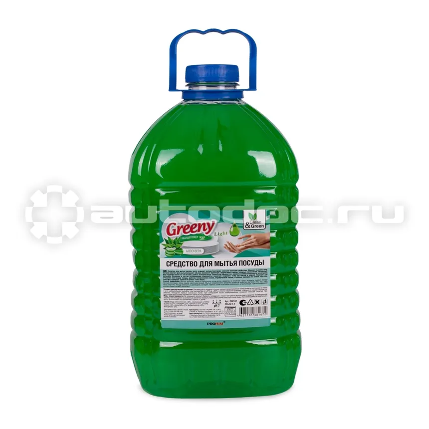 AVS Средство для мытья посуды "Greeny" Light "Алоэ вера" Clean&Green