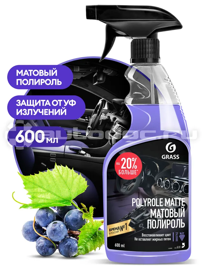 GRASS Полироль-очиститель пластика матовый Polyrole Matte
