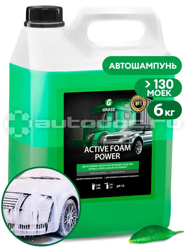 GRASS ACTIVE FOAM POWER Двухслойное щелочное моющее средство