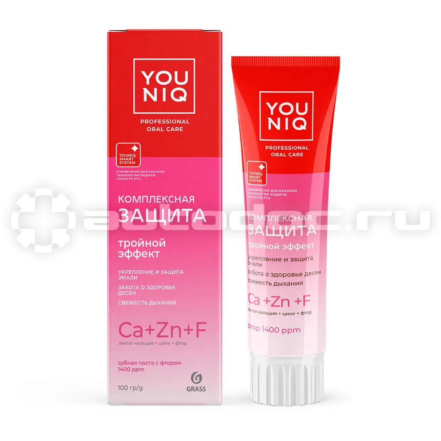 GRASS Зубная паста комплексная защита YOUNIQ флакон.