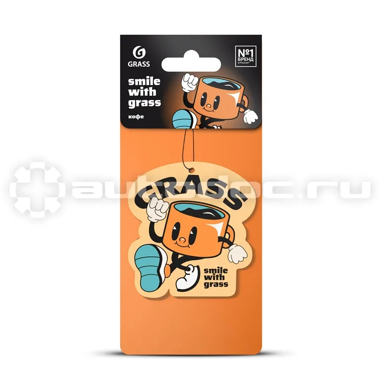 GRASS Ароматизатор воздуха картонный "Смайл" кофе