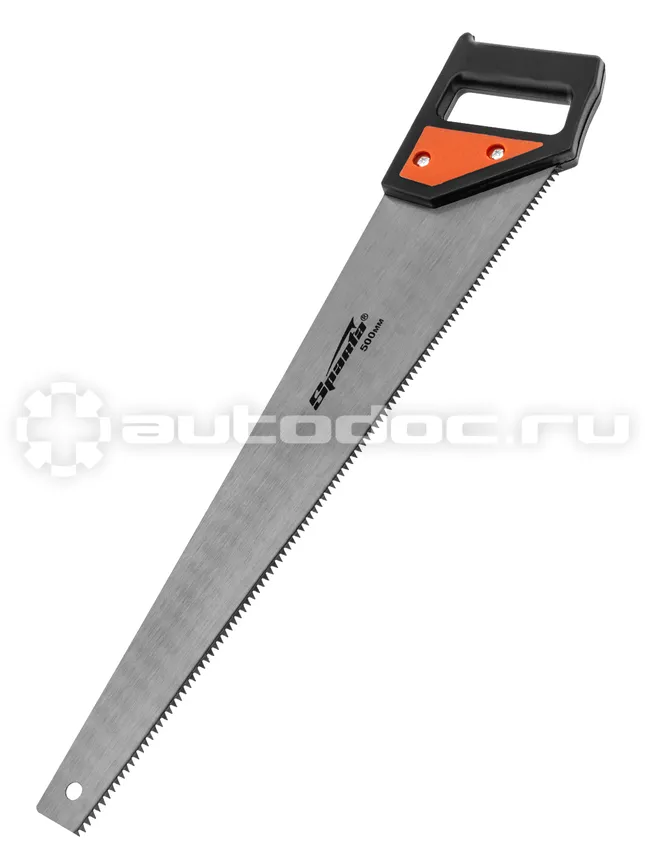 SPARTA 232365 Ножовка по дереву,500 мм,5-6 TPI, каленый зуб, линейка, пластиковая рукоятка