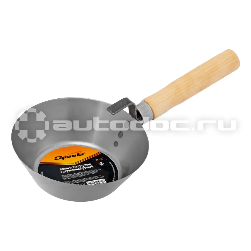 SPARTA 862315 Ковш стальной штукатурный, деревянная ручка