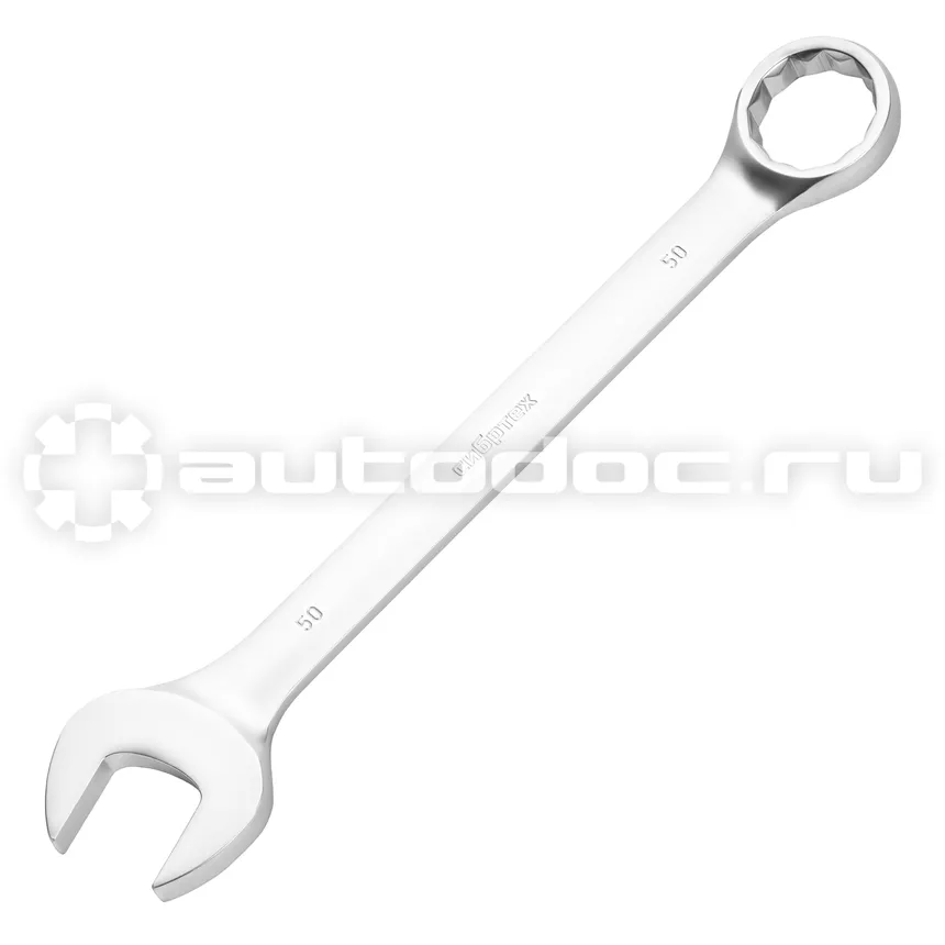 СИБРТЕХ Ключ комбинированный 50мм, никелированный