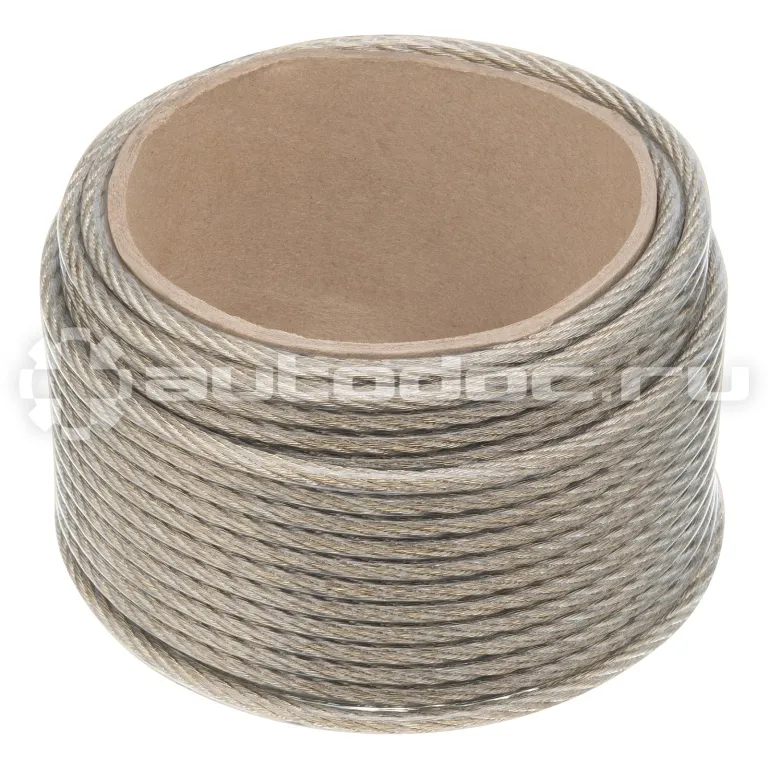 СИБРТЕХ 476403 Трос металлополимерный прозрачный ПР-6.0, (6,0мм толщина, моток 20м.п.)