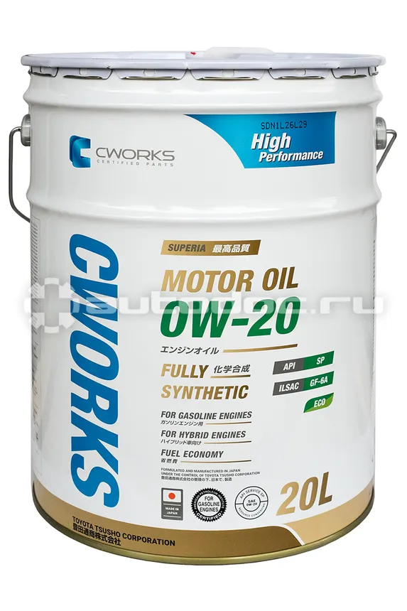 CWORKS SUPERIA OIL 0W-20 SP | GF-6A