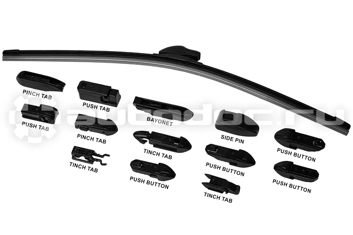CWORKS Щетка стеклоочистителя с адаптерами 21" | 530 mm, бескаркасная