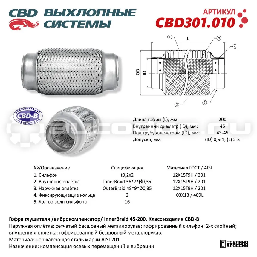 CBD cbd301010 - Гофра