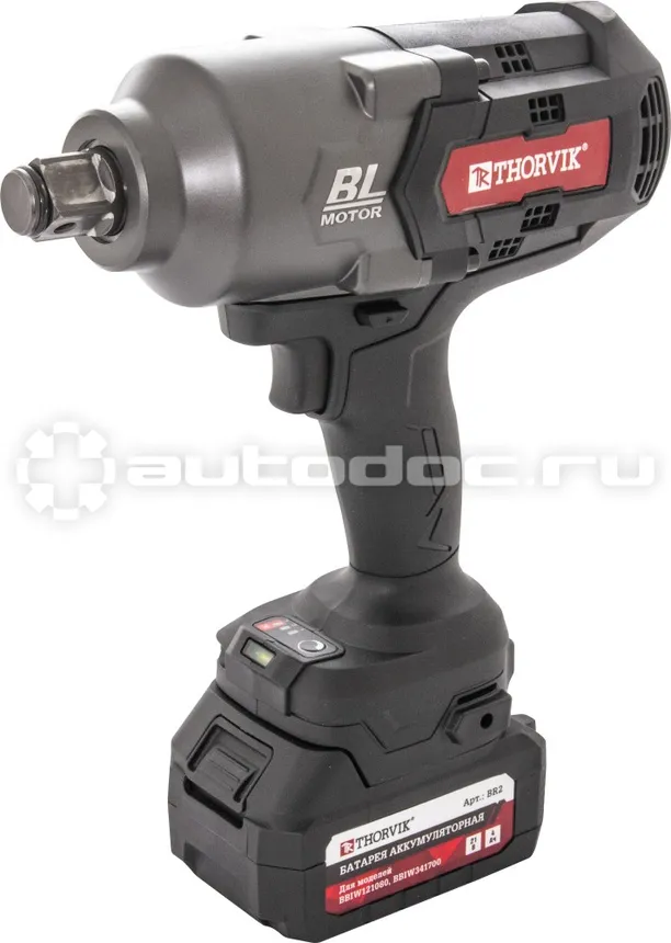 THORVIK BBIW341700 Гайковерт ударный аккумуляторный бесщёточный 3/4"DR, 21В, 1700 Нм