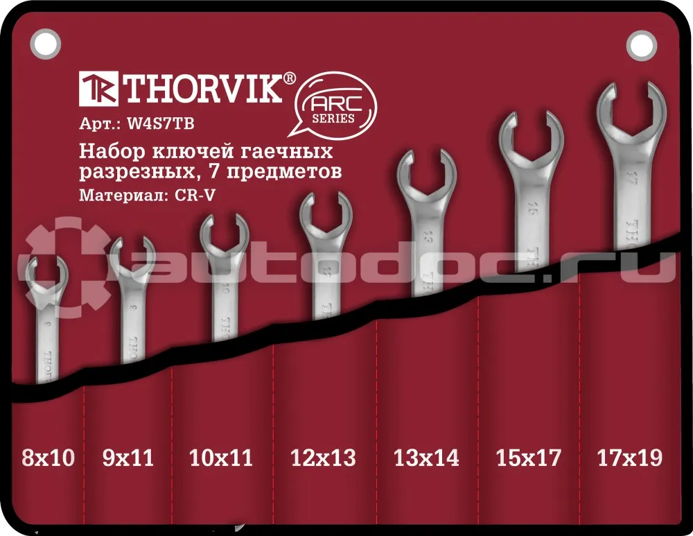 THORVIK W4S7TB Набор ключей гаечных разрезных