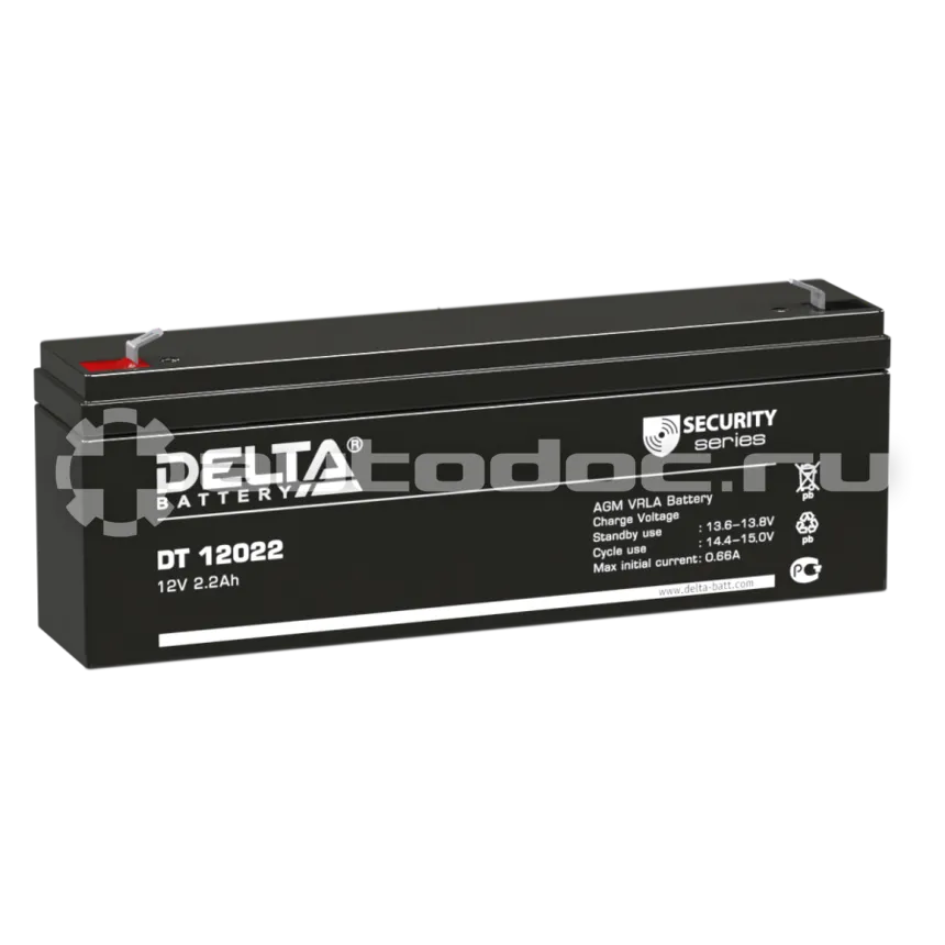 DELTA Аккумулятор 12V 2,2Ah (178x35x66)