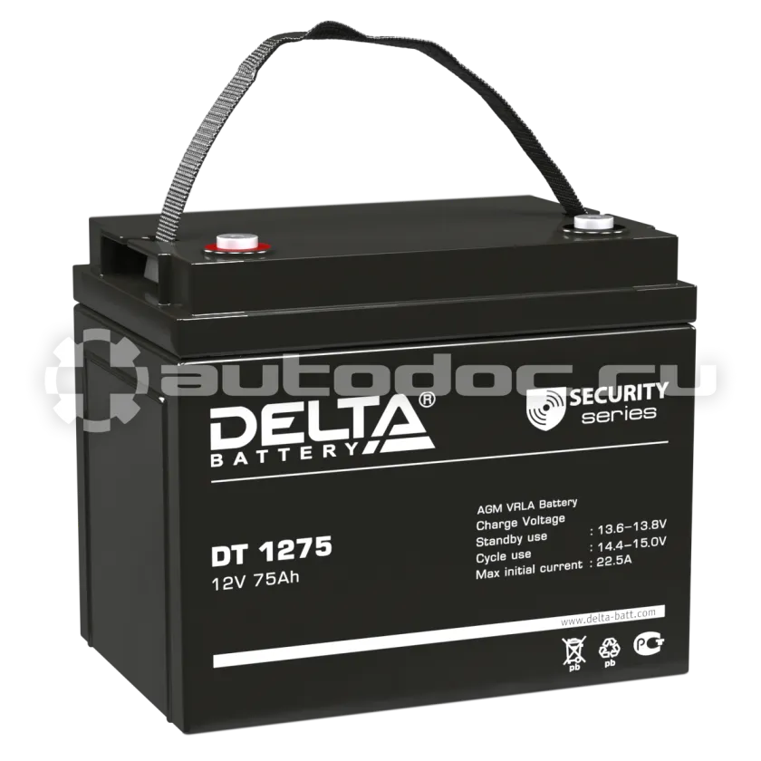 DELTA Аккумулятор 12V 75Ah (259x169x213)