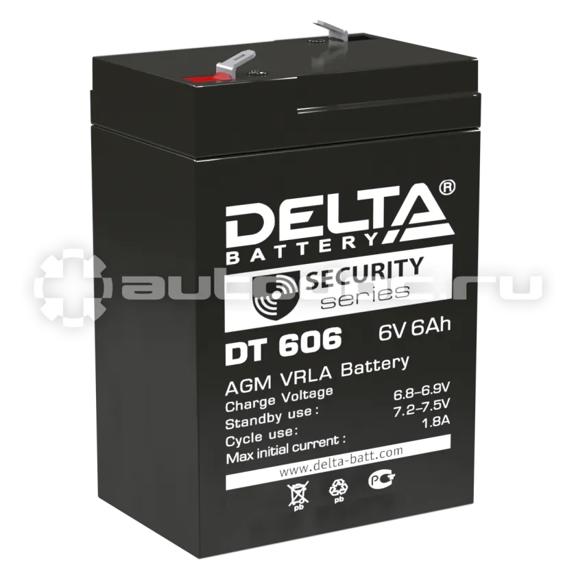 DELTA Аккумулятор 6V 6Ah (70х47х107)