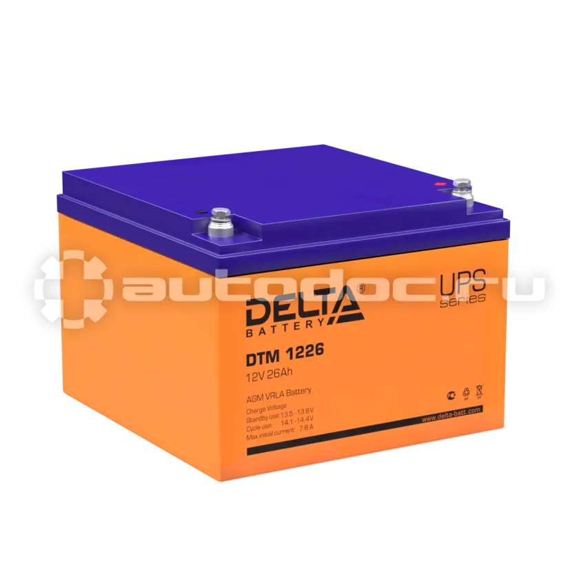 DELTA Аккумулятор 12V 26Ah (166x175x125)