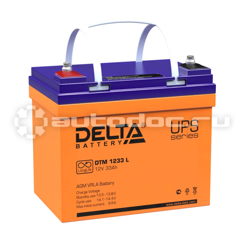 DELTA Аккумулятор 12V 33Ah (195x130x168)