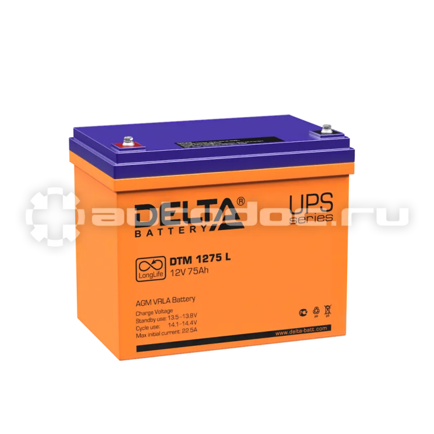 DELTA Аккумулятор 12V 75Ah (258x166x215)