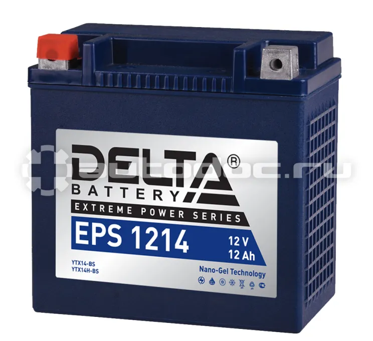 DELTA Аккумулятор 14Ah EN220 п.п. (149х87х144) EPS 1214 (YTX14-BS, YTX14H-BS)