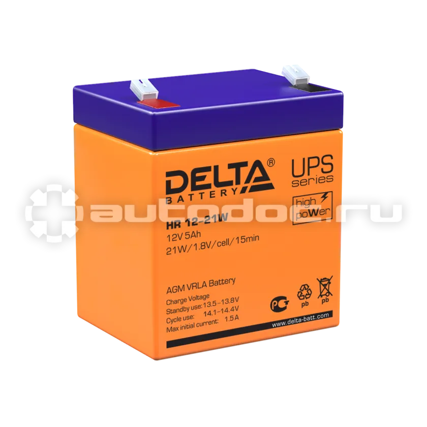 DELTA Аккумулятор 12V 5Ah (90x70x107)