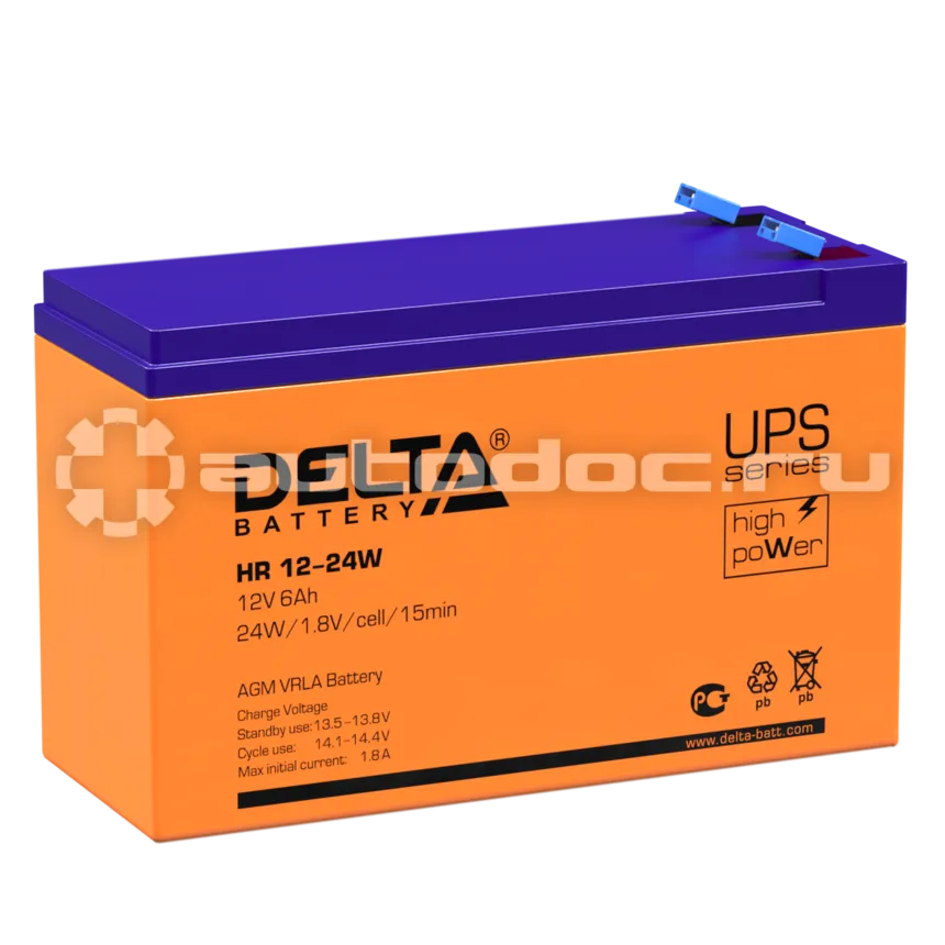 DELTA Аккумулятор 12V 6Ah (151x52x99)