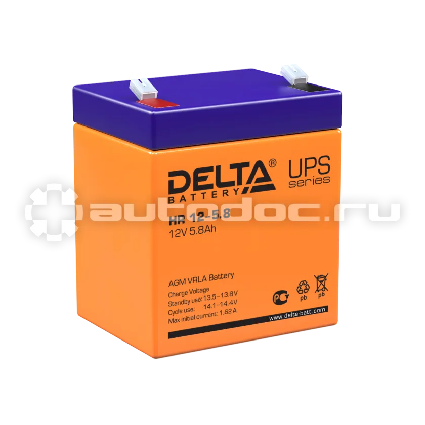 DELTA Аккумулятор 12V 5,4Ah (90x70x107)